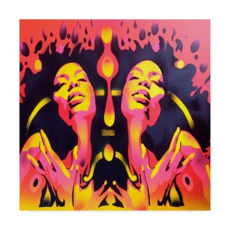 Trademark Fine Art Abstract Graffiti 'Afro Summer' Canvas Art, 18x18 ALI24176-C1818GG